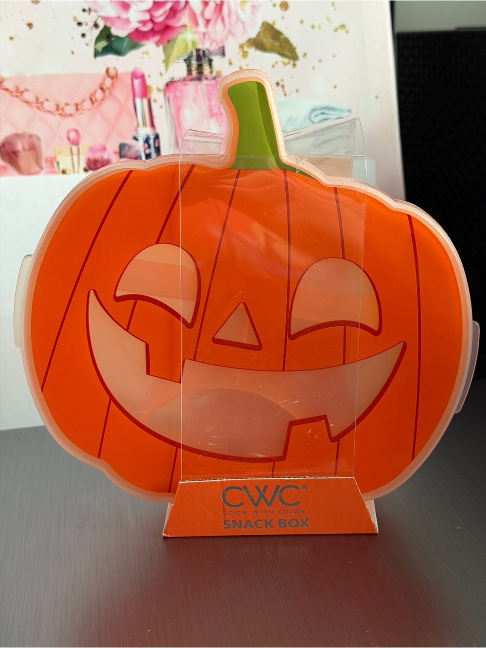 CWC Orange Pumpkin Snack Box - Festive Food Storage